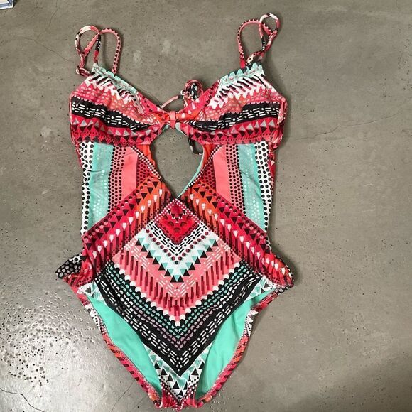 Becca by Rebecca Virtue Tribal One Piece Swimsuit - Picture 2 of 6